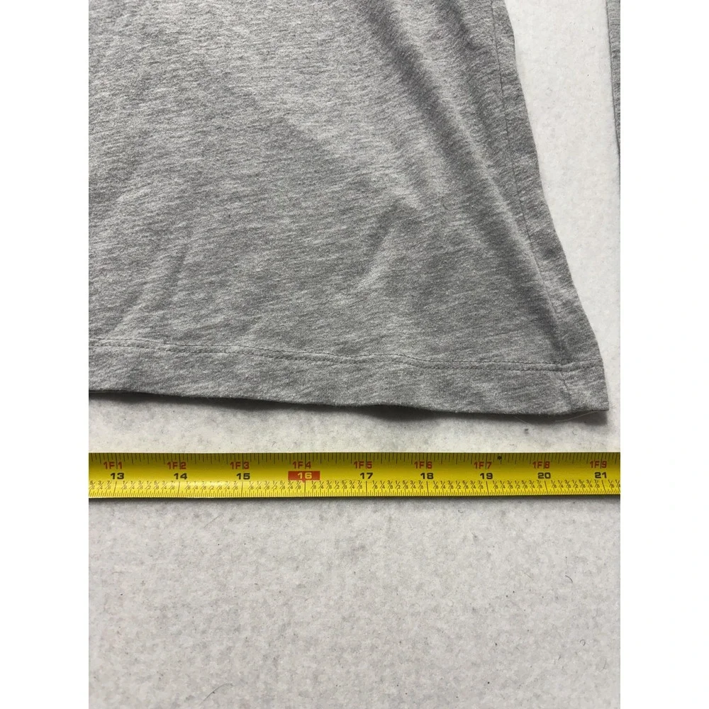 Michael Kors Shirt Mens Large Gray MK Logo Graphic Long Sleeve Crewneck Tee
